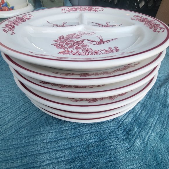 1pc RARE Vtg Jackson China Hummingbird 9.5" Chop Plate~Cooks Rest, Union… - Picture 2 of 14